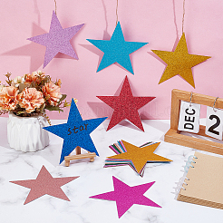 96 confetti étoile pailleté double face en papier 12 couleurs&nbsp;AJEW-PH0007-42