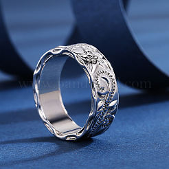 Messing-Fingerringe mit Rankenmuster für Damen&nbsp;FS-WGD177A-02