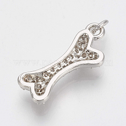 Pendentifs avec zircon cubiques à micro-pavés en laiton&nbsp;ZIRC-Q018-017P