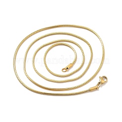 Colliers à chaîne serpent carrée en acier inoxydable 304 avec placage ionique (IP)&nbsp;X-STAS-A066-07-02G