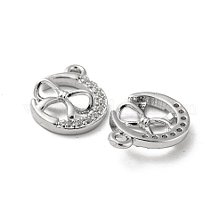 Breloques en laiton avec zircone cubique de micro pave&nbsp;KK-H460-58P