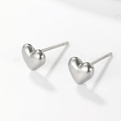 Boucles d'oreilles simples en forme de cœur en acier inoxydable 201&nbsp;IO1041