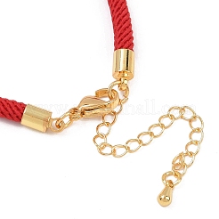 Fabrication de bracelets en cordon Milan en nylon rond de 4.5 mm&nbsp;BJEW-I245-01G-34