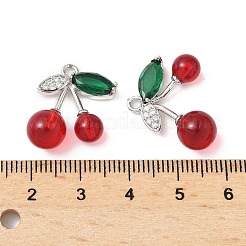 Pendentifs en laiton et verre micro pavés de zircones cubiques&nbsp;KK-S532-08P
