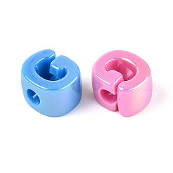Placage uv perles européennes acryliques opaques&nbsp;OACR-M027-03G