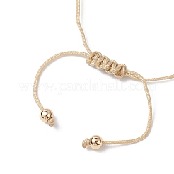 Bracelets tressés en plastique ABS imitation perle et alliage pour femmes&nbsp;BJEW-JB12517