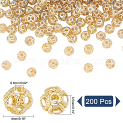 200 perlina distanziatrice in ottone cavo&nbsp;KK-PH0005-83