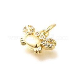 Pendentifs en laiton zircon cubique transparent&nbsp;KK-Q040-09G