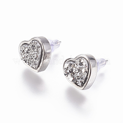 Clous d'oreilles en laiton&nbsp;EJEW-J098-EP
