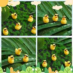 50 pièces ornements en résine mignons petits ornements de canard jaune bricolage aménagement paysager&nbsp;JX882A