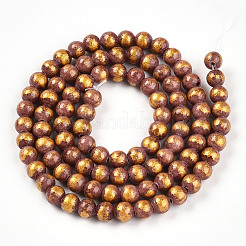Abalorios de jade natural de mashan hebras&nbsp;G-A255-A01-04F