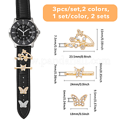2 Satz Uhrenarmbandverschlüsse aus Legierung in 2 Farben&nbsp;FIND-FH0009-39