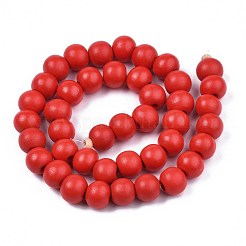 Brins de perles en bois naturel peint&nbsp;WOOD-S053-54H