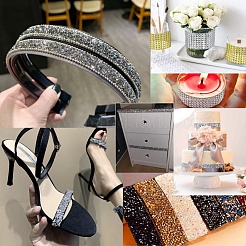 Glitzerharz Hotfix Strass (Schmelzkleber auf der Rückseite)&nbsp;DIY-WH0157-43E-04