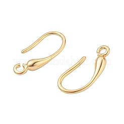 9 paires de crochets de boucle d'oreille en laiton 3 couleurs&nbsp;KK-ZZ0001-01