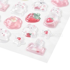 Autocollants en plastique 3D en relief&nbsp;DIY-H178-01E