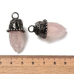 Natürlichen Rosenquarz Anhänger hingewiesen&nbsp;G-K381-02AS-02