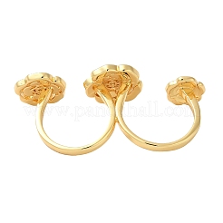 Doppelte Fingerringe aus Messing&nbsp;RJEW-Q778-56G