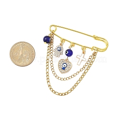 2 Stück blauer Kilt-Anstecker mit bösem Blick aus Emaille&nbsp;JEWB-BR00197