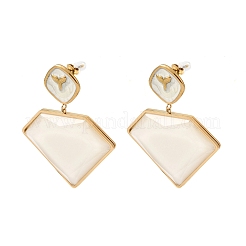 Boucles d'oreilles pendantes en acier inoxydable 304 et acrylique pour femmes&nbsp;EJEW-A164-06B-G