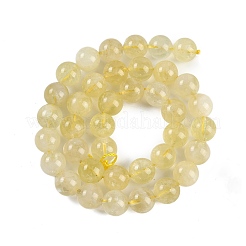 Fili di perline di quarzo limone naturale (riscaldato)&nbsp;G-H062-A01-03
