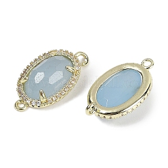 Gefärbte natürliche weiße Jade facettierte ovale Glieder&nbsp;G-B126-07G-01