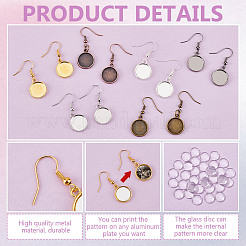 DIY Rohling-Set für baumelnde Ohrringe aus gewölbter Legierung&nbsp;DIY-GA0006-84