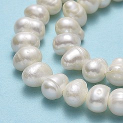Fili di perle di perle d'acqua dolce coltivate naturali&nbsp;PEAR-F018-17D-02