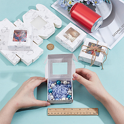 Cajas de embalaje de papel con impresión de mármol&nbsp;CON-WH0085-131A