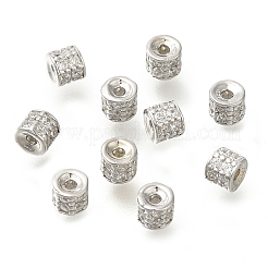 925 Sterling Silber Micro Pave klare Kubisch Zirkonia Abstandsperlen&nbsp;STER-U006-14P
