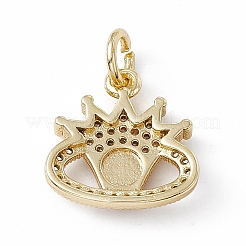Crémaillère laiton émail breloques zircone cubique&nbsp;KK-M236-02G