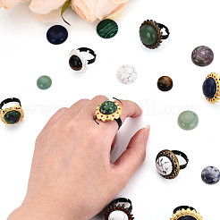 Base de anillo de copa con bisel de hierro y aleación de flores ajustable con bandeja giratoria&nbsp;MAK-T012-08G