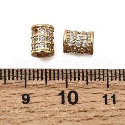 Perline zirconi micro pave  in ottone&nbsp;KK-Z126-09G