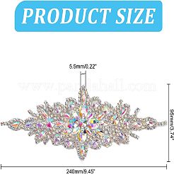Blumen-Glitzerglas-Hotfix-Strass-Aufnäher zum Aufbügeln&nbsp;FIND-WH0050-29A