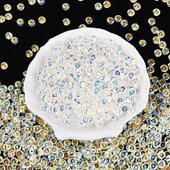 Perline di vetro arcobaleno di colori trasparenti&nbsp;SEED-Q042-01A-E01