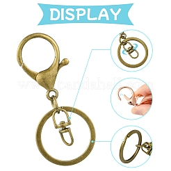 Portachiavi con chiusura a moschettone in lega di ferro 8 pz 4 colori&nbsp;KEYC-FS0001-06A