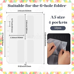 12 borsa portaoggetti in PVC con astuccio portapenne&nbsp;DIY-SP0004-60A