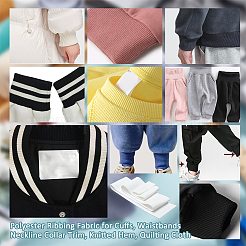 Tejido de canalé de poliéster para puños&nbsp;FIND-WH0032-59E