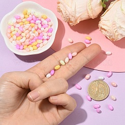 350 Stück 7 Farben undurchsichtige Farben Glanzglasperlen&nbsp;SEED-YW0003-23