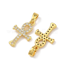 Ciondoli pasquali in ottone con micro pavé di zirconi cubici trasparenti&nbsp;CU-L277-05G