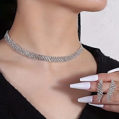 Messing Kristall Strass Schmuck Sets&nbsp;FS-WGCC0E6-02