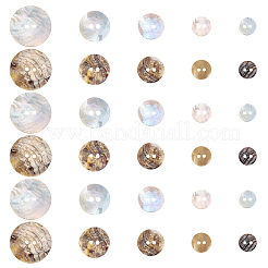 100 Stück 5 Stile natürliche Muschelknöpfe&nbsp;BUTT-CY0001-29