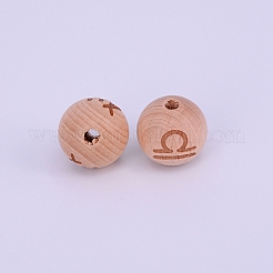 Natürliche ungefärbte Buchenperlen&nbsp;WOOD-WH0101-34