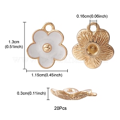 Pendentifs en émail d'alliage plaqué or léger&nbsp;ENAM-YW0002-20A