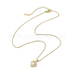 Colliers à pendentif en laiton avec verre&nbsp;NJEW-C039-03KCG