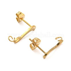 Placcatura ionica (ip) 304 acciaio inossidabile orecchini a perno&nbsp;STAS-H180-16G