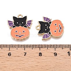 Pendenti smaltati in lega di placcatura a cremagliera a tema halloween&nbsp;ENAM-N056-362
