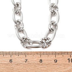 Collane a catena a maglie ovali testurizzate in acciaio inox 304 da 8 mm&nbsp;SA-CBA725A-26P