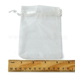 40 pièces 4 couleurs organza sacs bijoux pochettes de rangement faveur de mariage fête maille cordon cadeau&nbsp;OP-FS0001-03B