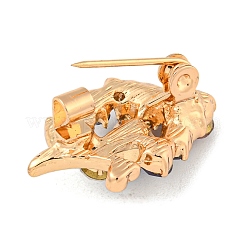 Broche trèfle en alliage de strass&nbsp;JEWB-U006-17KCG-02